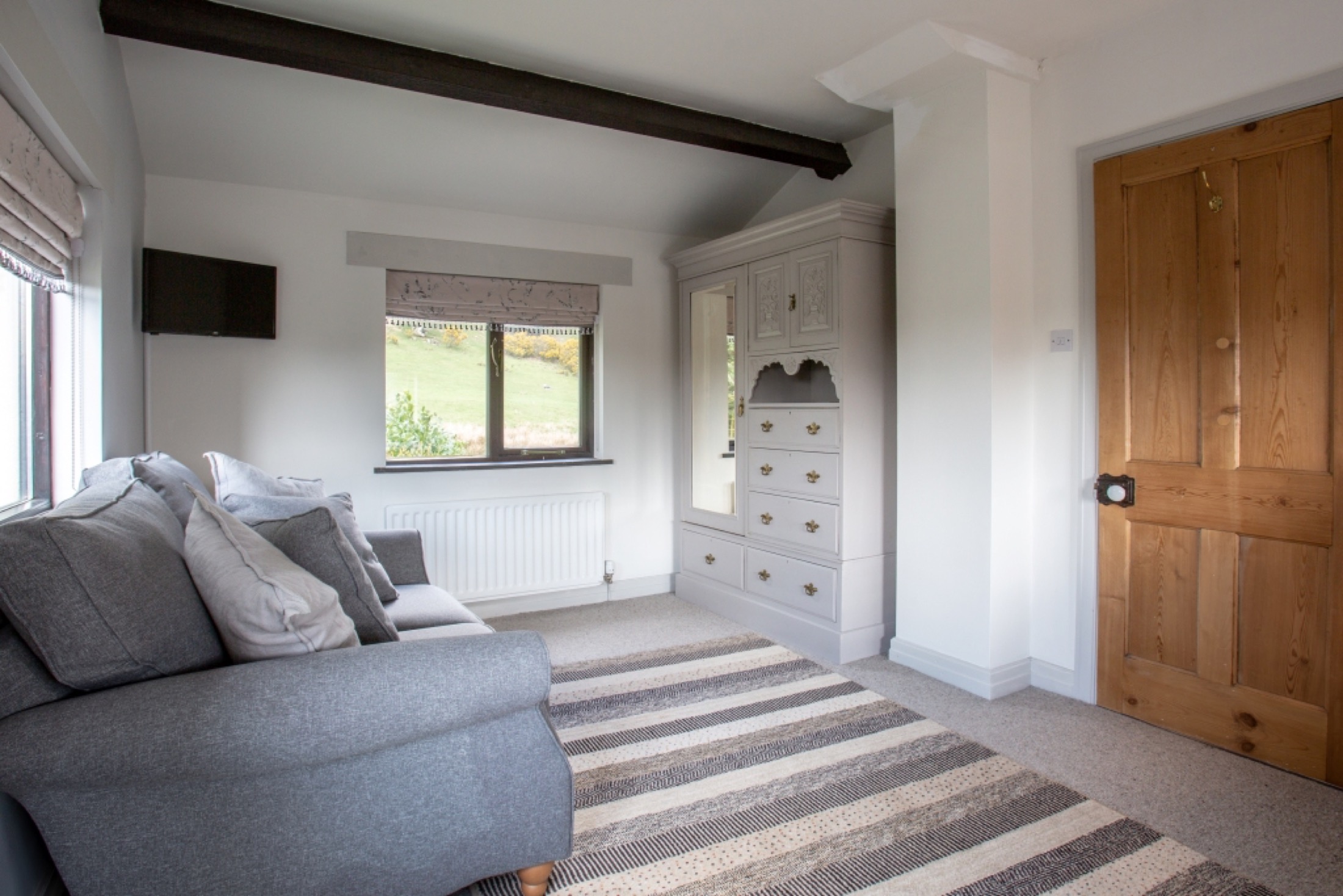 Master bedroom detail at Fell Cottage